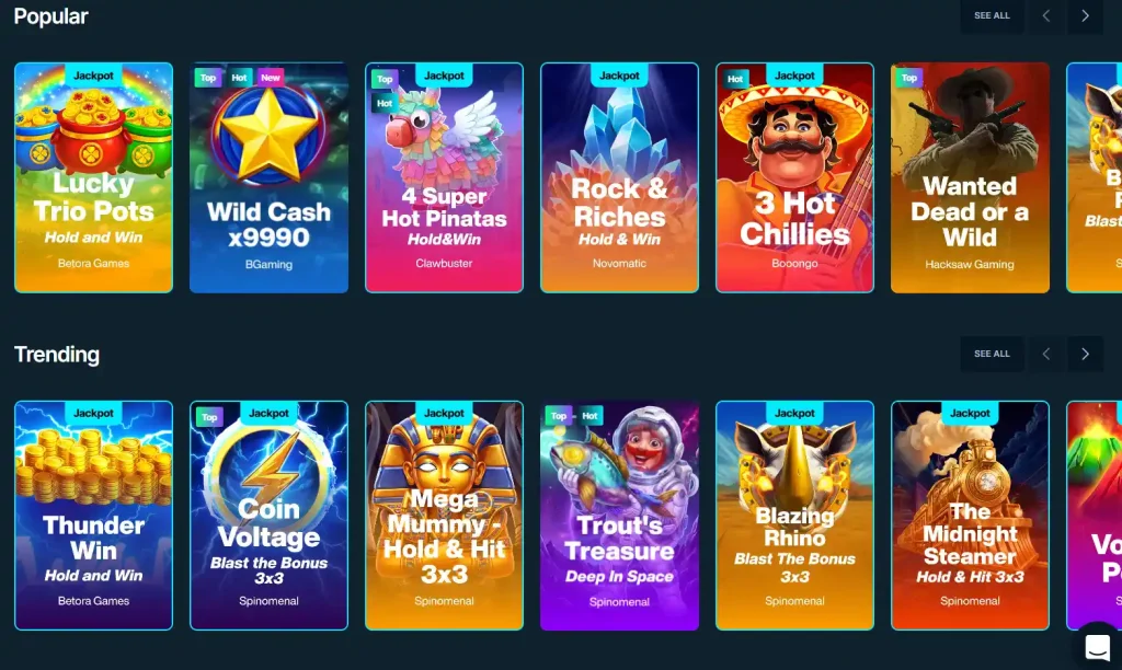 Lucky Max spellen in de game lobby